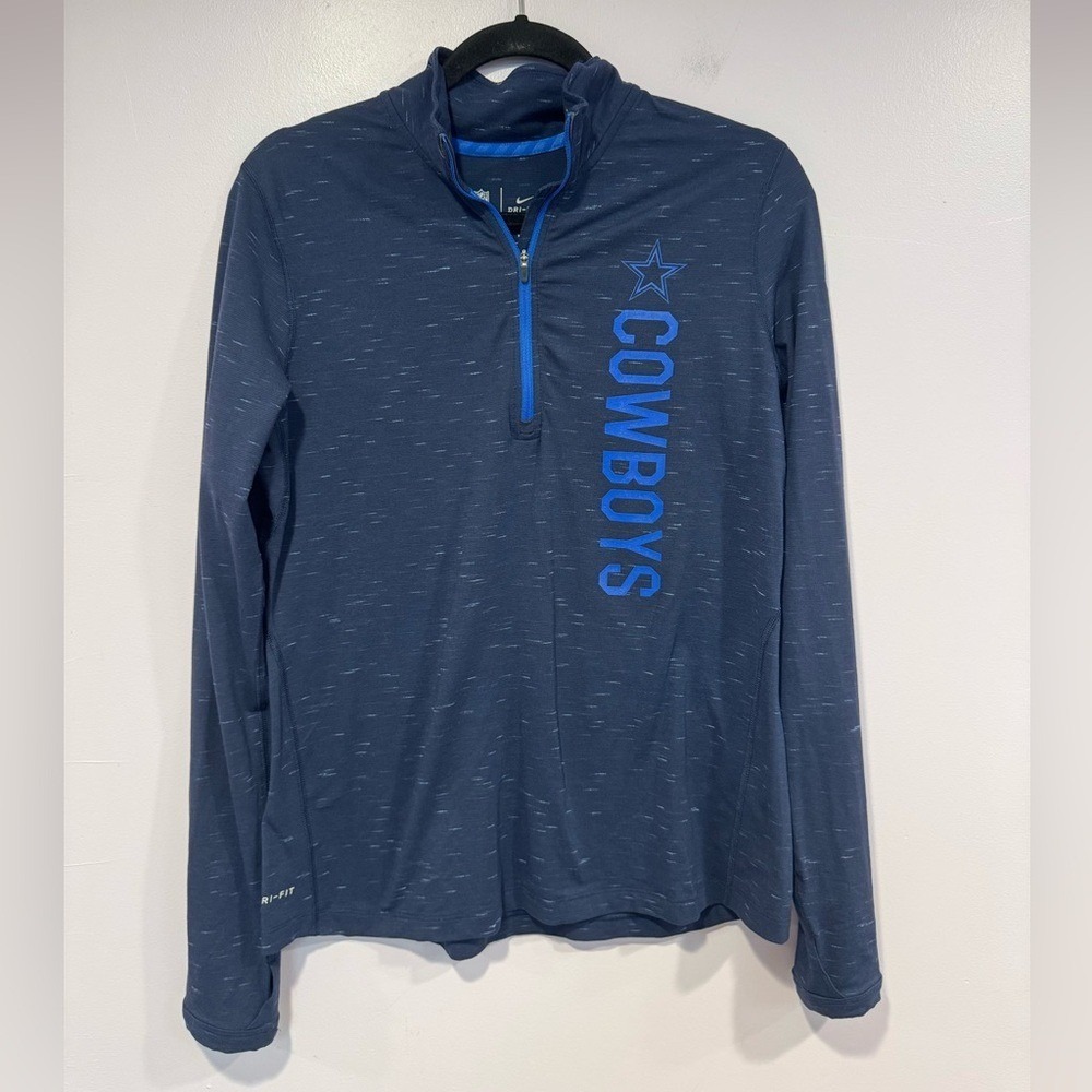 Dallas Cowboys Nike blue quarter zip size medium